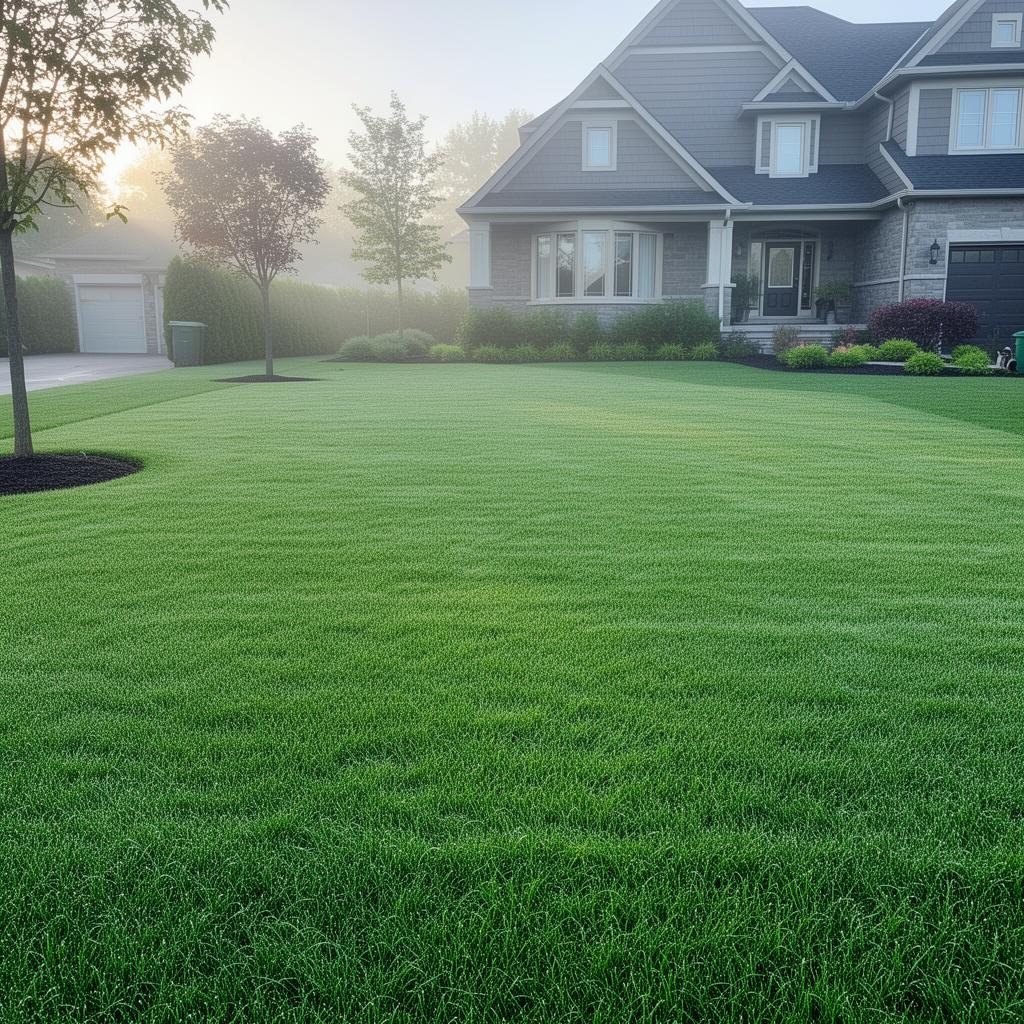 Fresh sod lawn